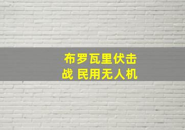 布罗瓦里伏击战 民用无人机